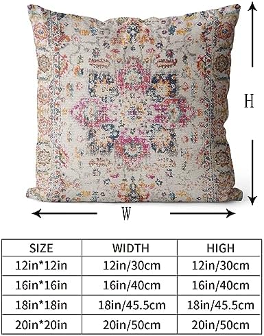 Snycler Boho Throw Pillow Covers 16x16 inch Set of 2 Burnt Yellow Terracotta Rust Colored Throw Pillows Double Sided Boho Home Soft Decor for Bedroom Living Room Couch & Sofa (No Inserts) - Image 3