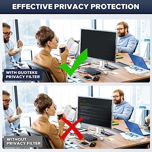 [2-Pack] HD Computer Privacy Screen 24 inch, Upgraded Computer Privacy Screen for 16:9 Widescreen Removable Anti Glare Cover and Blue Light UV-Blocking Filter - Image 6