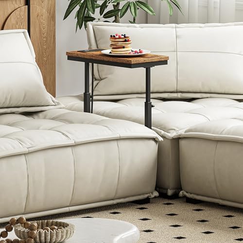 TUTOTAK End Table with Charging Station, Side Table, Tall Couch Table - Image 6