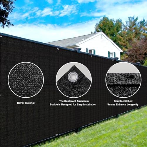COOLBOYS Customized 2.5'x30' Black Balcony Privacy Screen Fence Cover - Image 3
