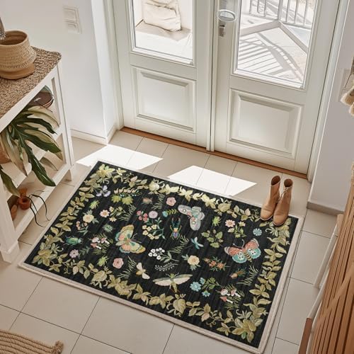 Washable Small Area Rugs for Entryway: 2x3 Throw Rug Door Mat Indoor Entrance Stain Resistant Non-Slip Low Pile Soft Carpets for Kitchen Front Door Indoor Entrance Entry Bedroom Bedside Farmhouse - Image 6