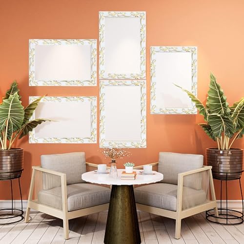 Duzzy Molding Trim Wall Trim, 16.4 Feet Self-Adhesive Flexible DIY Peel and Stick Crown Molding Ceiling Molding Suitable for Mirror Edge, TV Background Wall, Home Wall Decor(White and Gold) - Image 5
