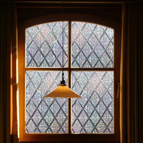 CottonColors Window Privacy Film 35"X 78",Lattice Pattern Window Film - Image 5