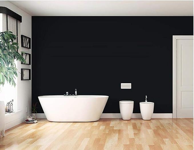 Yasinet Peel and Stick Wallpaper Black Wallpaper Black Contact Paper Modern ThickeningWaterproof Self Adhesive Removable Wall Paper Deco for Wall Bedroom Covering Countertop Cabinet Vinyl 17.7" x118" - Image 9