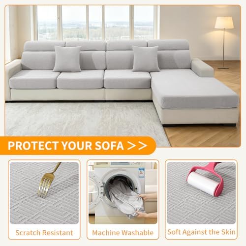 XINEAGE 3 Piece Stretch Couch Cushion Covers Individual Sofa Slipcovers - Image 6