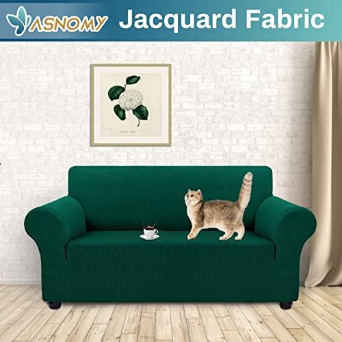 Stretch Couch Covers Washable,loveseat Cover Slipcovers,Blackish Green - Image 2