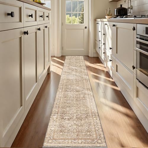OPPODREAM Vintage Beige Area Rugs 2x12, Washable Rug for Living Room by OPPODREAM