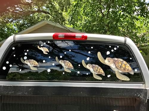 Sea Turtle Family Ocean Wall Decals, Dolphin Fish, Undersea Decor Stickers for Beach Kids Room Sea Wall Stickers, Boys Girls Toddler Baby Nursery Bedroom, Playroom, Bathroom (Sea Turtle Family) - Image 3