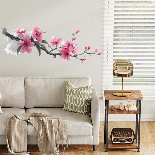 ANNA QUEEN Ink Cherry Blossom Branch Wall Decals | Peel and Stick Watercolor Floral Wall Stickers – Removable Asian Style Vinyl Wall Art for Bedroom, Living Room, Office & Zen Décor - Image 6