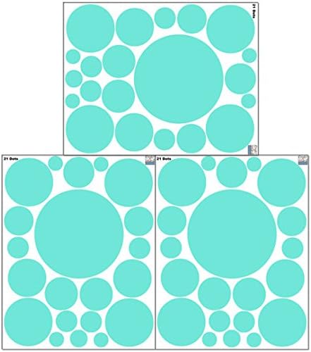 Polka Dot Wall Stickers, Wall Decor Stickers, Wall Dots, Vinyl Circle Room Dot Decals (Mint) - Image 4