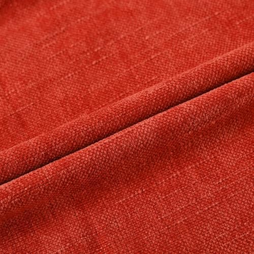 Set of 4 Soft Textured Decorative Throw Pillow Covers 16x16 Inch Cozy Farmhouse Cushion Cover Square Accent Pillow Cases for Bed Couch Sofa Living Room, Red - Image 5