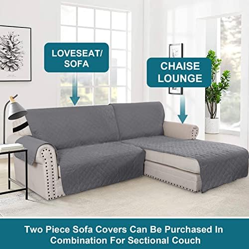 Turquoize 100% Waterproof Sofa Covers Chaise Lounge L Shape Sofa Protector - Image 5
