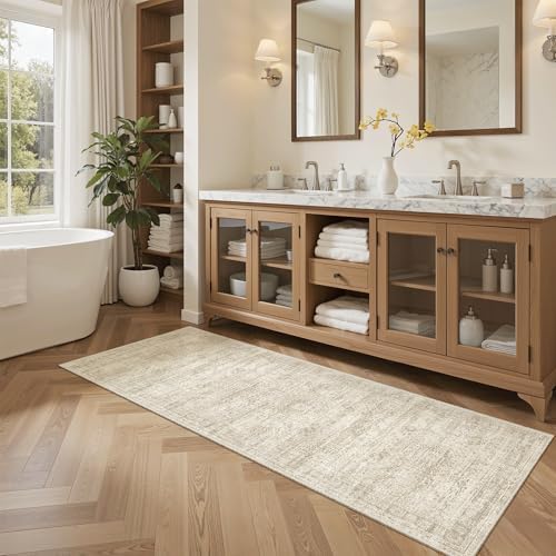 Soalmost Runner Rug 2x5 Washable Non-Slip Kitchen Entry Runners Beige - Image 4