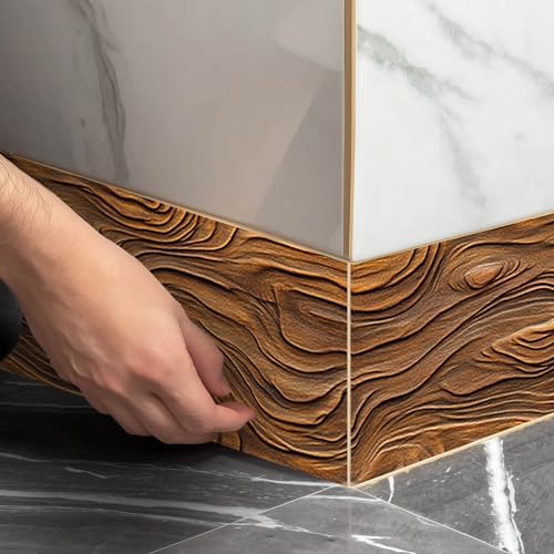 IVN Wallpaper Border Peel and Stick Wall Rustic Wood Grain 4x196 Inch - Image 4