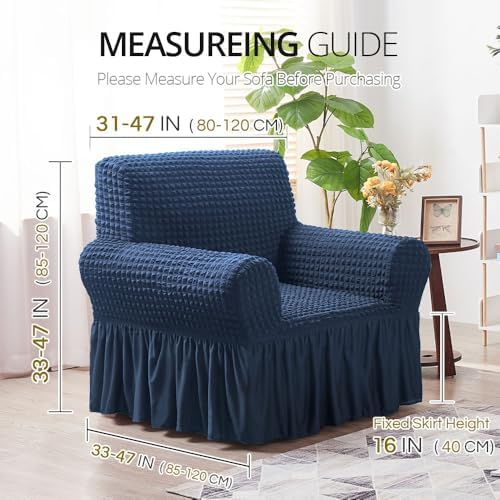 NICEEC Arm Chair Covers Armchair Covers Universal Slipcovers with Skirt - Image 6