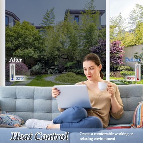 Niviy One Way Window Privacy Film Sun Heat Blocking Anti-UV 23.6 x 157.4 - Image 4