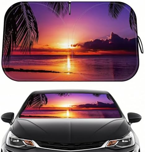 Car Windshield Sun Shade, Foldable Reflective UV Front Sunshade - Image 2