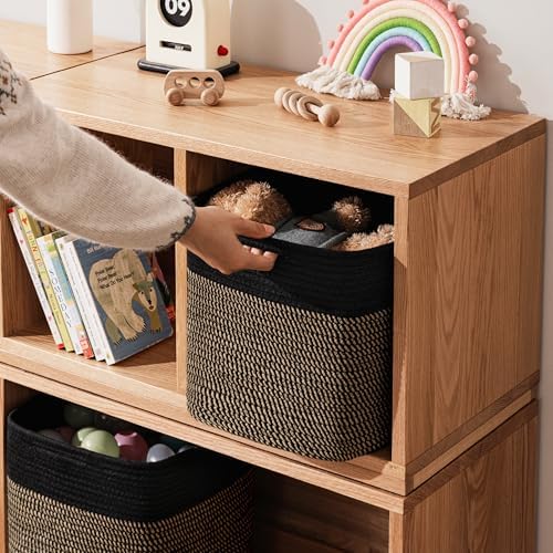 joybest 11inch Cube Storage Bins, Cotton Rope Woven Organizer Basket - Image 4