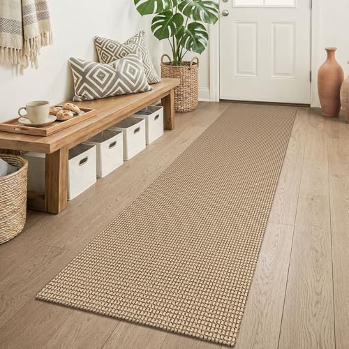 KOZYFLY Boho Runners for Hallways 2x6 ft Washable Kitchen Runner Non Slip Rubber Backed Hall Runners Cotton Entryway Runner Rugs for Indoor Backdoor Bedroom Kitchen, Orange Beige/Tan/Brown by KOZYFLY