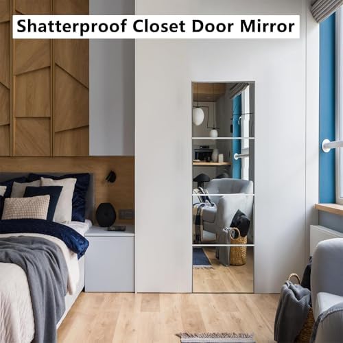Unbreakable Door Mirror Full Length, Full Body Mirror for Kids, 4Pack 8 x8 in, Shatterproof Plexiglass Long Mirrors for Bedroom Closet, Children Plastic Mirrors Non Glass Stick on miroir - Image 6