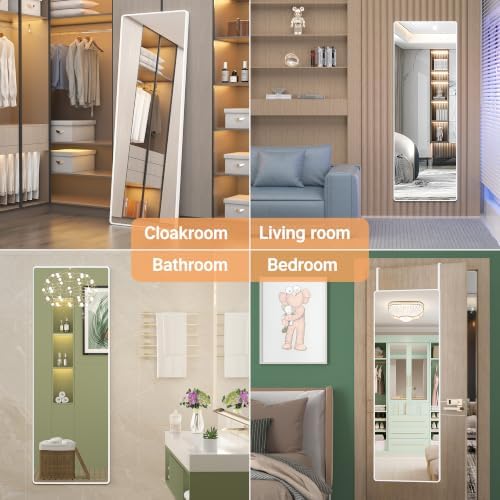 Hasipu Door Mirror Full Length, 56 x 16 Inch Full Body Wall Mirror Over The Door Hanging Mirror for Bedroom, Living Room, Cloakroom - Image 2