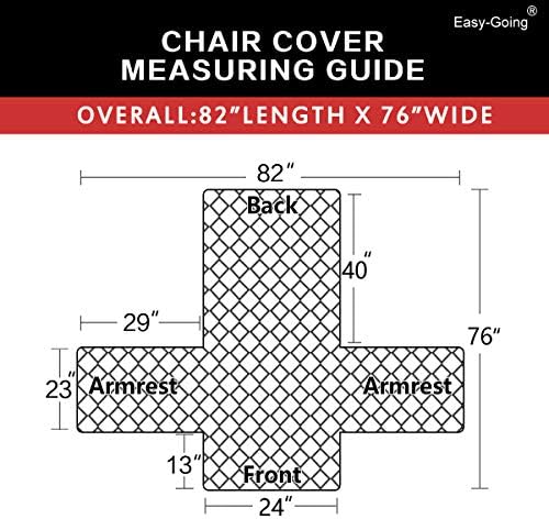 Easy-Going Reversible Couch Cover, Small Chair, Black/Beige - Image 6