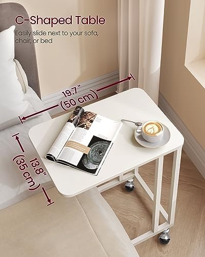 VASAGLE C Shape End Table for Couch or Sofa, Industrial Small Side Table - Image 3