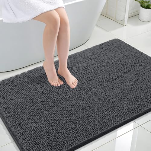 OLANLY Large Bathroom Rugs 44x32, Extra Soft Absorbent Chenille Bath Rugs by OLANLY