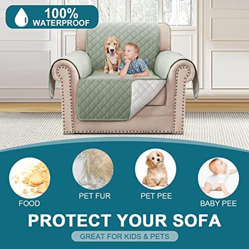 Turquoize 100% Waterproof Chair Covers Couch Covers for Dogs, Chair 28" - Image 2