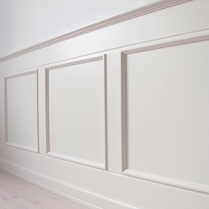 Hungbak Peel and Stick Chair Rail Panel Molding Finish Trim for Home Decoration & Wall Protection (Paintable White, 3m x 2.3cm) - Image 5