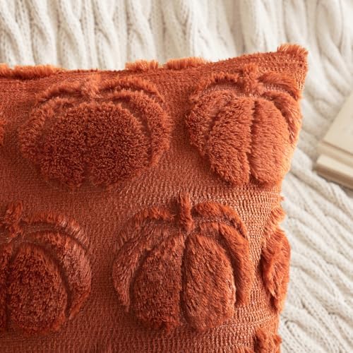 MIULEE Fall Pillow Covers Pumpkin Fall Decor Lumbar 12x20 Rust - Image 2