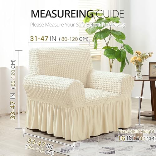 NICEEC Arm Chair Covers Armchair Covers Universal Slipcovers with Skirt - Image 6