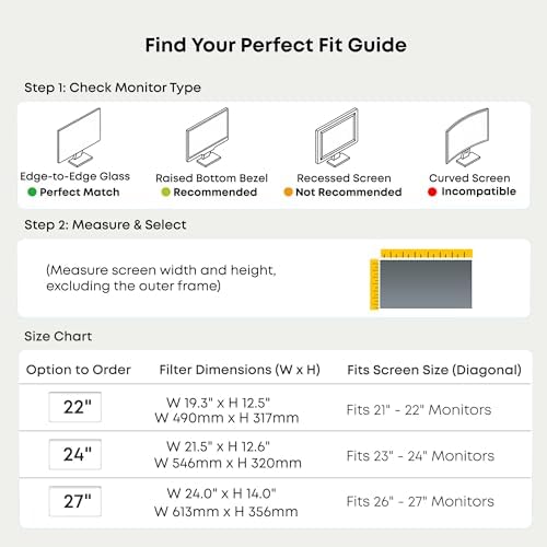 Hanging Privacy Screen Protector for 26-27" Monitors, Removable & No Installation Required, ±30° Privacy Filter, Effectively Blocks High-Energy 460nm Blue Light – Dual Protection for Information Security & Eye Health(27"-16:9 (24.12"×14.02")) - Image 6