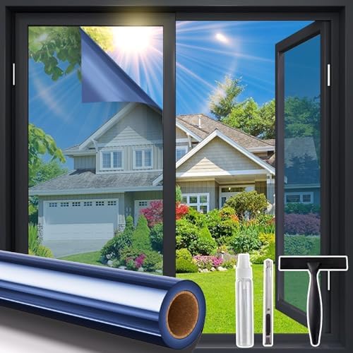 Coavas One Way Window Privacy Film, See Out Not in, Heat & UV, 35.4"X78.7" by Coavas