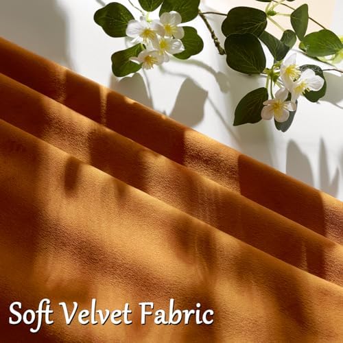 GIGIZAZA Burnt Orange Velvet Throw Pillow Covers Big 26x26 Pack of 2 - Image 5