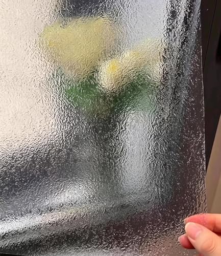 Window Privacy Film, Ripple Decorative Static Cling Glass Sticker No Glue Removable Window Tint with Installation Tools, Anti-UV Front Door Glass Covering for Home, 17.7" x 157.4" - Image 3