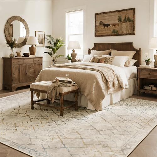 8x10 Washable Area Rugs for Living Room,Bedroom,Dining Room- Morocco Camel - Image 7