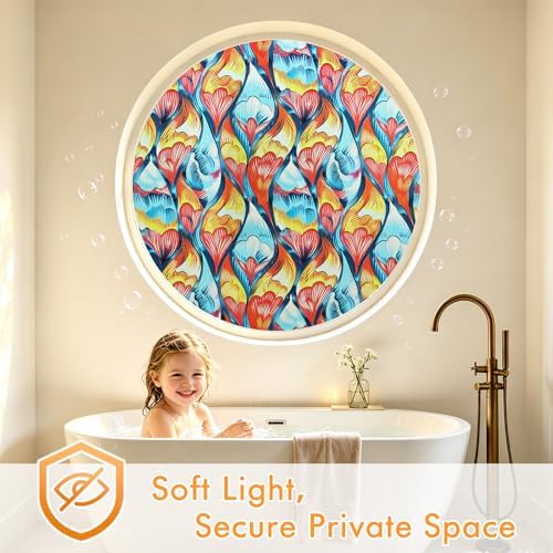 SOMWISE Frosted Window Privacy Film, Decorative Sun Heat Blocking, Anti UV - Image 3