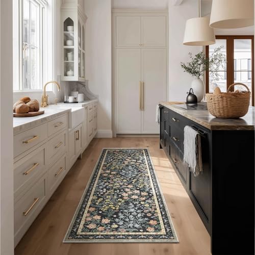 Washable Kitchen Rug Runners for Hallways: 2'x6' Entryway Rug with Non Slip Backing Low Pile Soft Indoor Floor Carpet Runner for Kitchen Laundry Room Entry Bedroom Hallway - Image 6