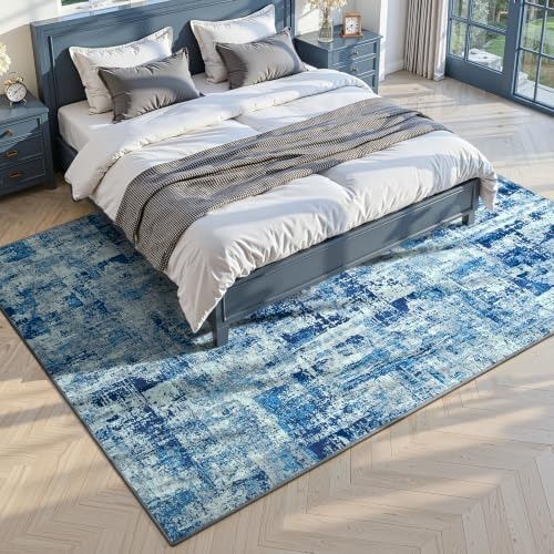 Toneed Washable 5x7 Area Rug with Non-Slip Backing for Living Room - Image 2