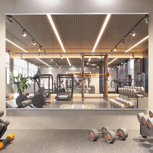 pertetey 65 x 24 in Home Gym Mirrors, Frameless, 3-Pack by PERTETEY