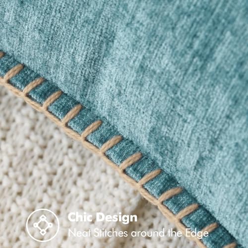 MIULEE Decorative Couch Throw Pillow Covers 18x18 Inch Coastal Aqua Blue - Image 2