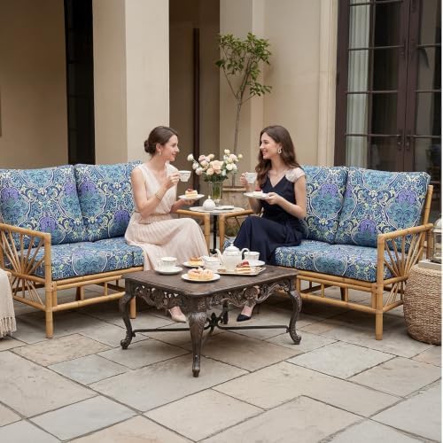 8Pcs Patio Cushion Covers Stretch Outdoor Furniture Protector Slipcovers - Image 2