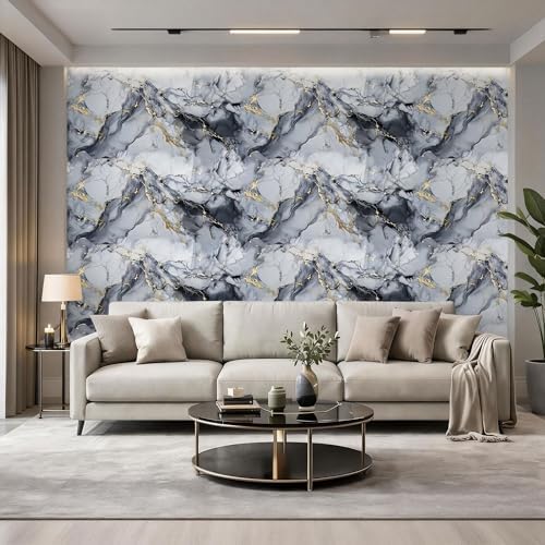 Vieshful 20 Pack 11.8"x23.6" Peel and Stick Backsplash Wall Panels, Self Adhesive Waterproof Back Splash Marble Tiles for Kitchen Bathroom, TV Walls, Living Room Blue (Not Real Tiles) - Image 6