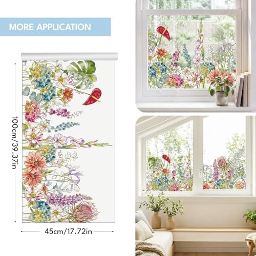 ADD.HERES Stained Glass Window Film, Window Film Decorative, 17.5 x 78.7 in - Image 5