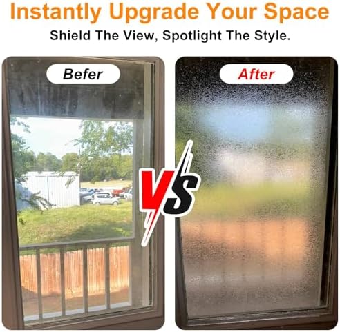 Window Privacy Film, Ripple Decorative Static Cling Glass Sticker No Glue Removable Window Tint with Installation Tools, Anti-UV Front Door Glass Covering for Home, 17.7" x 157.4" - Image 5