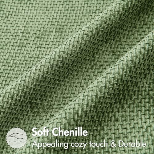 MIULEE Decorative Couch Throw Pillow Covers 18x18 Inch Sage Green 2 Pack - Image 6