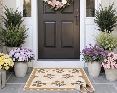 3x3 Square Entryway Rug - Front Door Mat Indoor Outside Entrance - Image 7