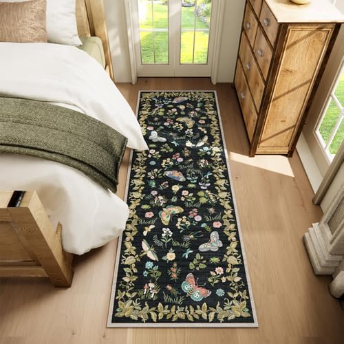 Washable Runners for Hallways Kitchen Rugs: 2'6"x8' Runner Rug Stain Resistant Non Slip Low Pile Soft Carpet Runners Rug for Bedroom Hallway Indoor Entryway Kitchen Laundry Room Farmhouse - Image 6