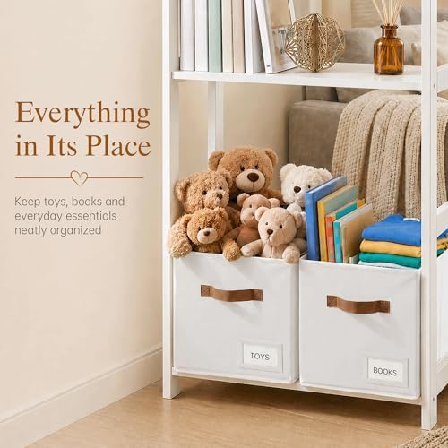 Storage Cubes 8 Pack, 11 Inch Fabric Storage Cubes Organizer Bins with Labels, Odor-Free & Sturdy PP Structure, Cubby Baskets for Closet, Shelves, Toys & Nursery (White) - Image 6
